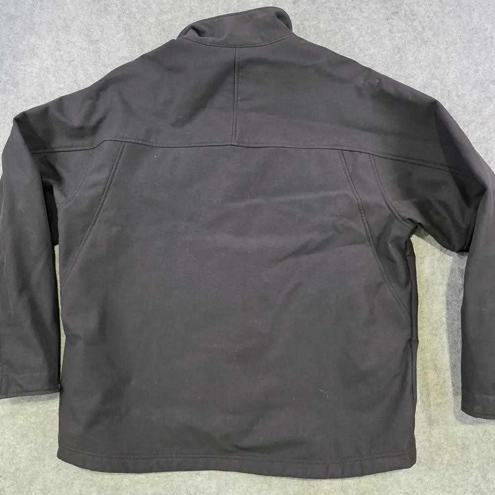Carhartt‎ Jacket Mens Large Black Softshell Traditional Windbreaker Zip J176 BLK